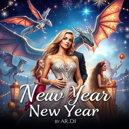 A mesmerizing book cover for a fantasy romance novel by A