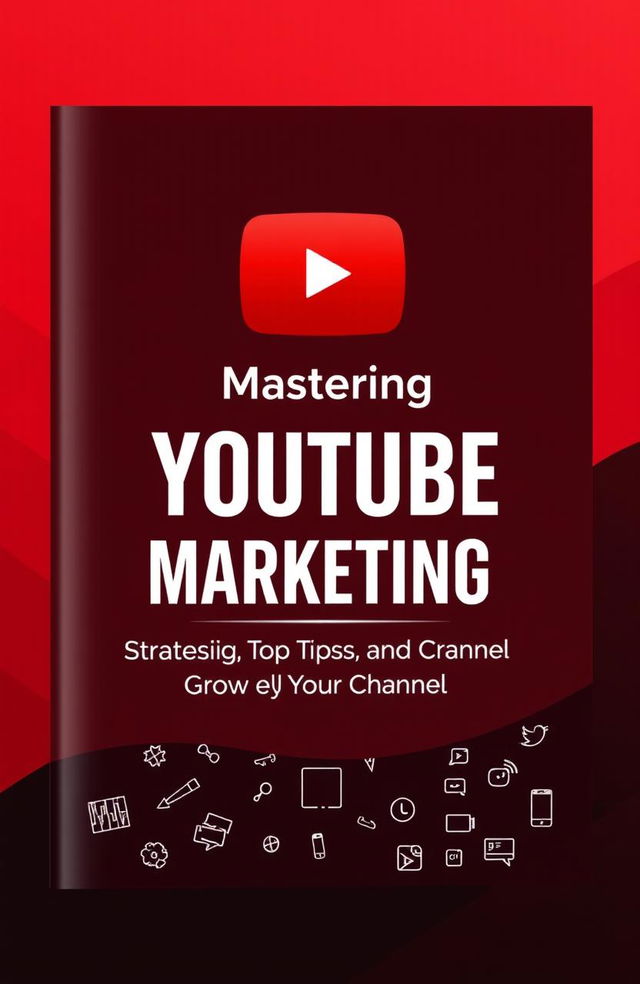 A professional e-book cover design focusing on YouTube marketing