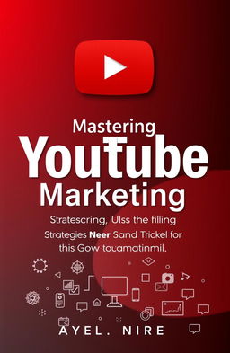 A professional e-book cover design focusing on YouTube marketing