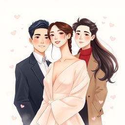 A book cover illustration featuring a beautiful woman at the center, exuding elegance and charm