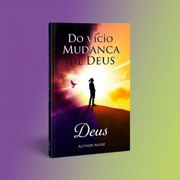 A book cover design for 'Do vício a Mudança de Deus', featuring a vibrant transformation theme