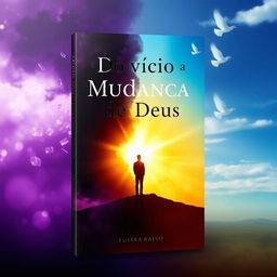 A book cover design for 'Do vício a Mudança de Deus', featuring a vibrant transformation theme