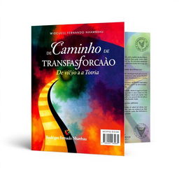 Book cover design for a novel titled 'Caminho de Transformacao', featuring the subtitle 'De vício a Vitoria'