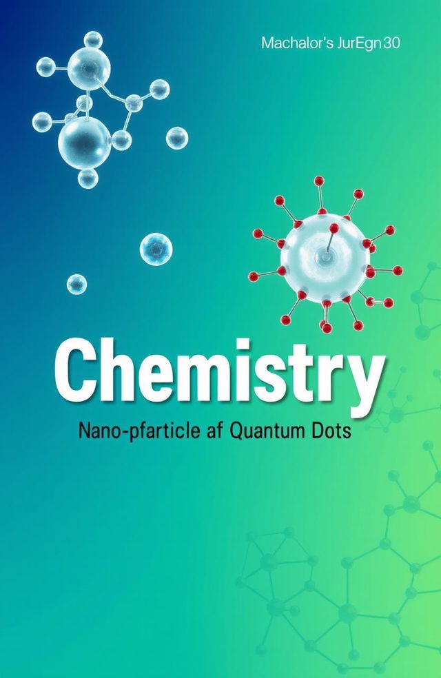 A detailed and informative thesis cover for a Bachelor's degree in Chemistry, focusing on nanoparticles and carbon quantum dots