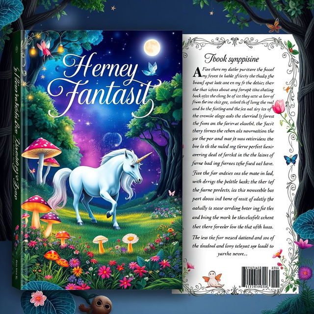 A beautifully designed book cover featuring an enchanting fantasy scene