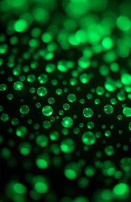 A mesmerizing display of carbon quantum dots glowing in a vivid green-blue hue