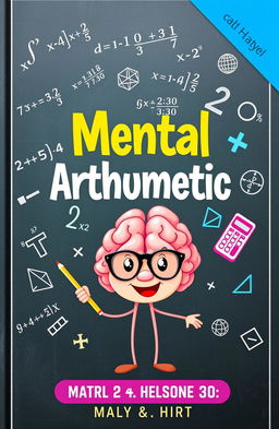 A visually appealing cover for a mental arithmetic book, featuring a vibrant and colorful design