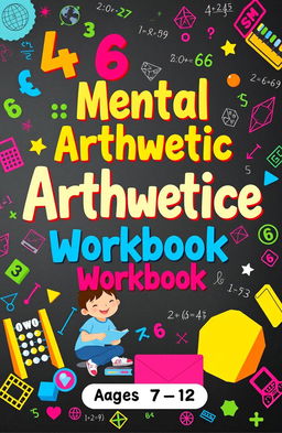 A vibrant and engaging cover design for a mental arithmetic workbook