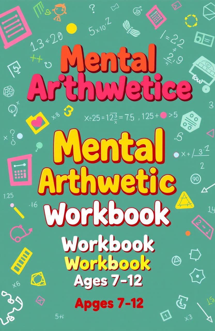 A vibrant and engaging cover design for a mental arithmetic workbook