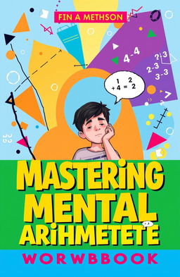 A vibrant book cover for a mental arithmetic workbook