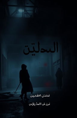 A hauntingly captivating book cover design featuring the title 'جثة زانية' prominently displayed in bold Arabic typography