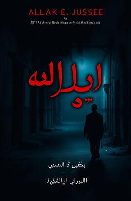A hauntingly captivating book cover design featuring the title 'جثة زانية' prominently displayed in bold Arabic typography