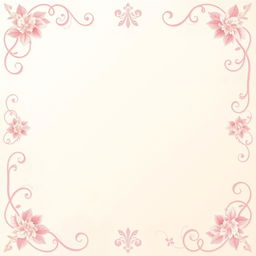 A beautifully designed, intricate background for a letter, featuring soft pastel colors, delicate floral patterns, and elegant swirls