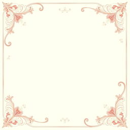 A beautifully designed, intricate background for a letter, featuring soft pastel colors, delicate floral patterns, and elegant swirls