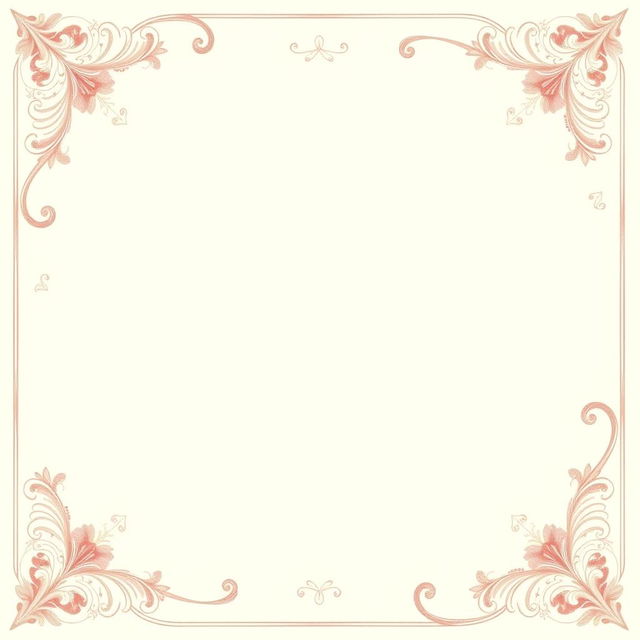 A beautifully designed, intricate background for a letter, featuring soft pastel colors, delicate floral patterns, and elegant swirls