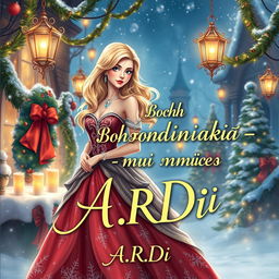 An enchanting book cover for a fantasy romance titled 'Моя блондинка - мой бывший'