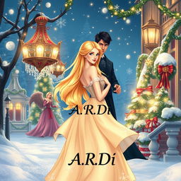 An enchanting book cover for a fantasy story about protagonists featuring a blonde woman and a brunette woman