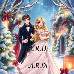 An enchanting book cover for a fantasy story about protagonists featuring a blonde woman and a brunette woman