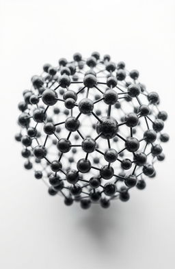 Spherical carbon nanoparticles with a graphene structure forming a larger crystalline network in the shape of a sphere