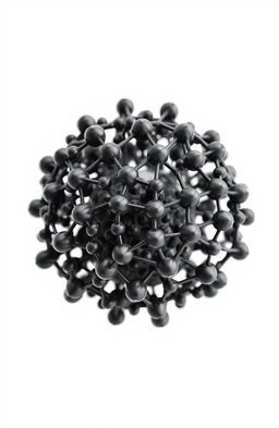 Carbon nanoparticles with a multi-layered graphene structure filled with amorphous structures forming a larger crystalline network in a spherical shape