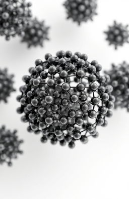 Carbon nanoparticles with a multi-layered graphene structure filled with amorphous structures forming a larger crystalline network in a spherical shape
