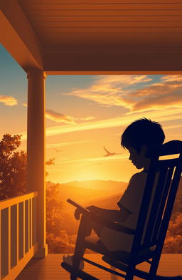 A soft landscape featuring a clear sky transitioning into a warm sunset that symbolizes tranquility and nostalgia