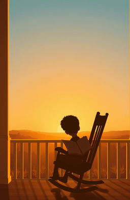 A soft landscape featuring a clear sky transitioning into a warm sunset that symbolizes tranquility and nostalgia