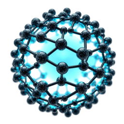 Carbon nanoparticles forming a spherical crystalline network with a combined structure of various layers of graphene, amorphous structures, and graphite fragments