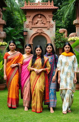 A vibrant fashion collection inspired by Santiniketan, showcasing a blend of traditional Bengali attire and contemporary styles