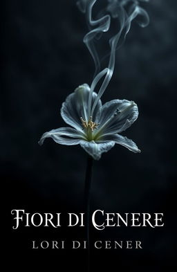 A beautifully haunting book cover for 'FIORI DI CENERE' by DPH, encapsulating the essence of a dark romance MM