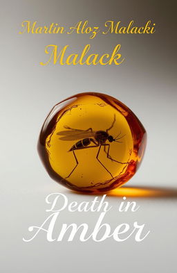 A beautifully crafted piece of amber containing a dead mosquito inside