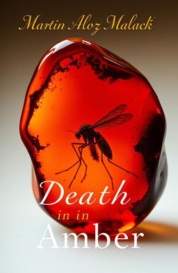 A beautifully crafted piece of amber containing a dead mosquito inside