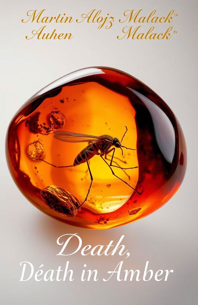 A beautifully crafted piece of amber containing a dead mosquito inside