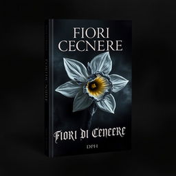 A captivating book cover for a dark romance MM titled 'FIORI DI CENERE', featuring the author's name 'DPH'