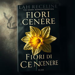 A captivating book cover for a dark romance MM titled 'FIORI DI CENERE', featuring the author's name 'DPH'
