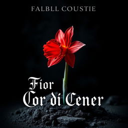 A captivating book cover for a dark romance MM novel titled 'Fior di Cenere'