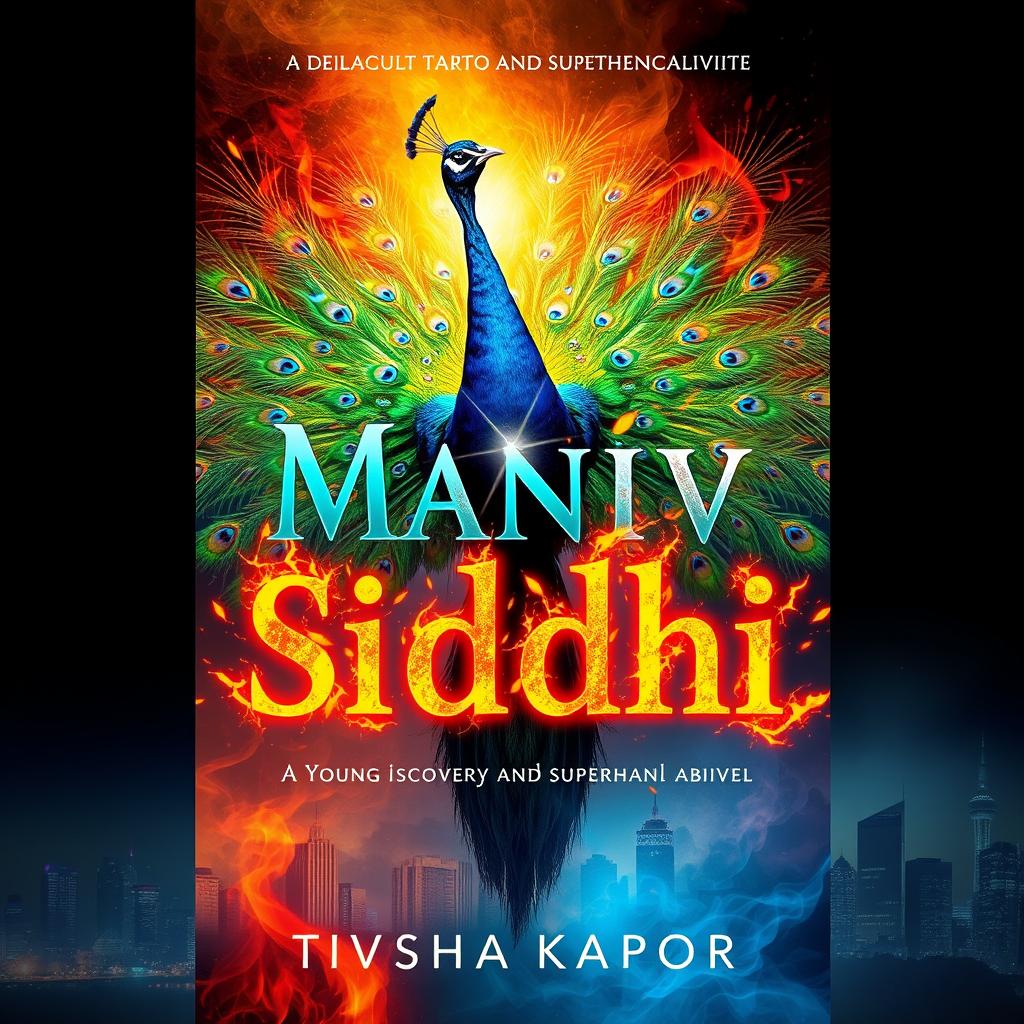 Create a captivating book cover for 'Maniv Siddhi', a young adult fantasy novel about self-discovery and supernatural abilities