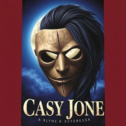 A book cover featuring a broken Casey Jones mask with a distinct crack at the chin, set against a beautifully illuminated moon that fills the background with a mystical glow