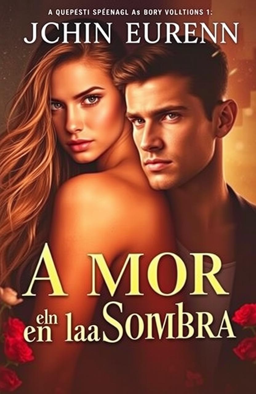 A captivating book cover featuring the title 'Amor en la Sombra' prominently displayed