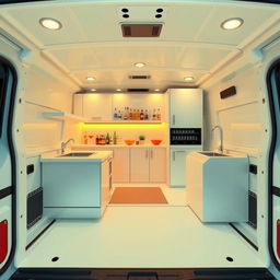 Design a layout for a cocktail minivan cart measuring 4
