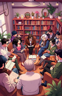 A vibrant and engaging gathering of a poetry and literature association