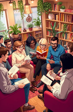 A vibrant and engaging gathering of a poetry and literature association