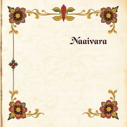 A medieval illuminated manuscript page, with the header text 'Naivara' aligned to the right
