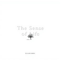 A minimalist cover design for a philosophical essay titled 'The Sense of Life'