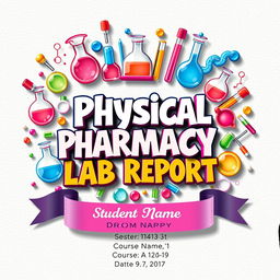 An innovative and eye-catching cover page for a physical pharmacy lab report