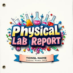 An innovative and eye-catching cover page for a physical pharmacy lab report