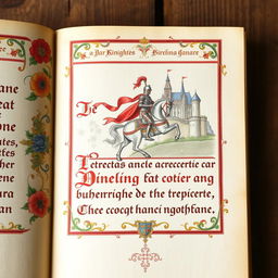 A beautifully illustrated medieval page, showcasing intricate designs and vibrant colors typical of illuminated manuscripts