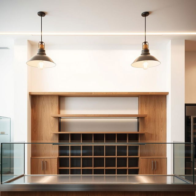 A bakery interior featuring a front view of a counter made of glass and stainless steel