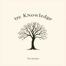 A minimalist cover design for a philosophical essay featuring a 'Tree of Knowledge'