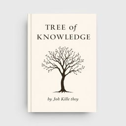A minimalist cover design for a philosophical essay featuring a 'Tree of Knowledge'
